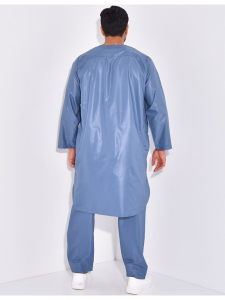 Qamis Pakistanais long satiné