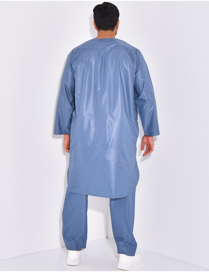 Qamis Pakistanais long satiné