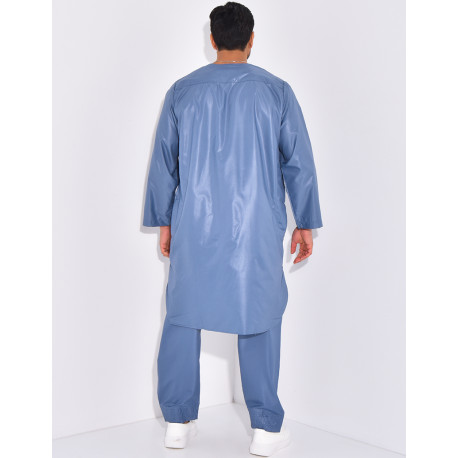 Qamis Pakistanais long satiné