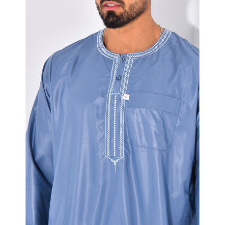 Qamis Pakistanais long satiné