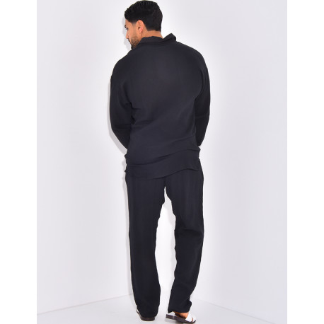 Ensemble pantalon et chemise gaz de coton