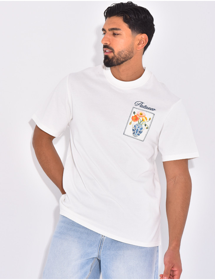 T-shirt "Palazzo" fleurs & vase
