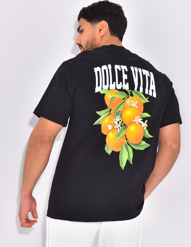T-shirt "Dolce Vita" oranges