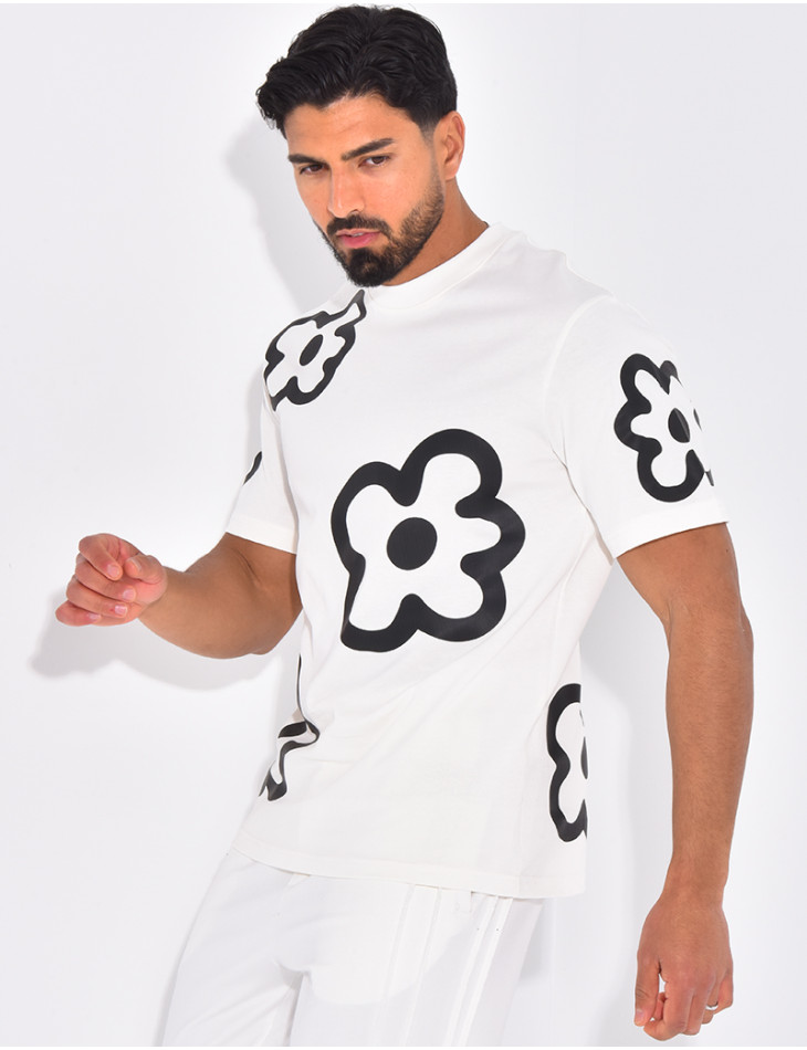 T-shirt imprimé fleurs