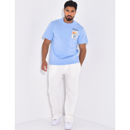 Pantalon homme à coutures apparentes