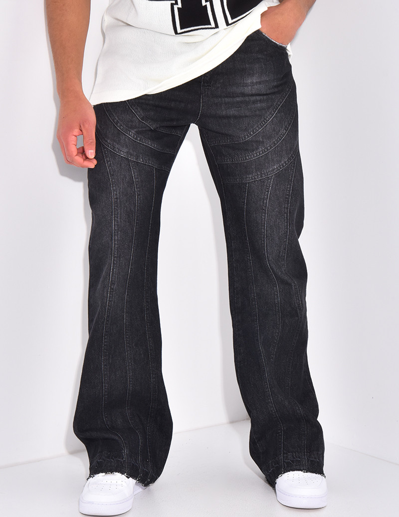 Jeans destroy à fermeture...