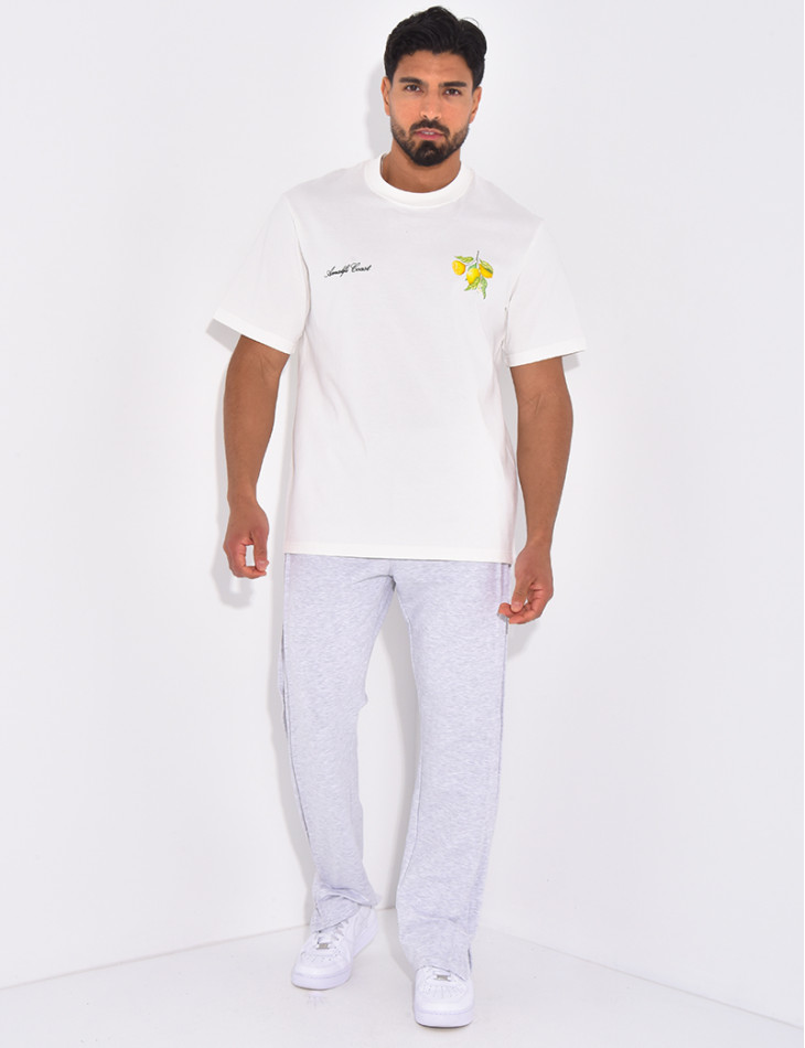 Pantalon homme à coutures apparentes