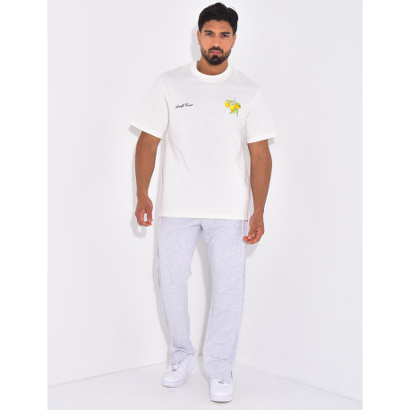 Pantalon homme à coutures apparentes