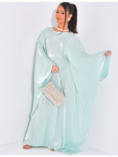 Locker sitzende Abaya aus irisierendem Stoff