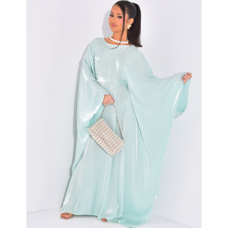 Locker sitzende Abaya aus irisierendem Stoff