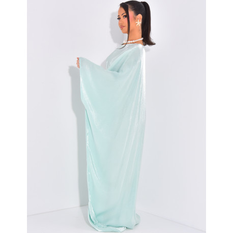 Locker sitzende Abaya aus irisierendem Stoff