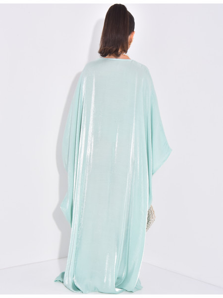 Locker sitzende Abaya aus irisierendem Stoff