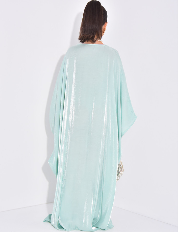 Locker sitzende Abaya aus irisierendem Stoff