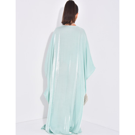 Locker sitzende Abaya aus irisierendem Stoff