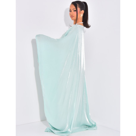 Locker sitzende Abaya aus irisierendem Stoff