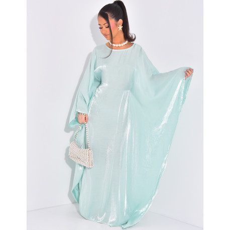 Locker sitzende Abaya aus irisierendem Stoff