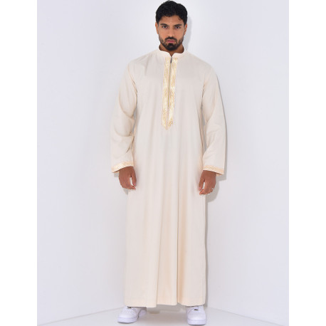 Qamis à fermeture éclaire