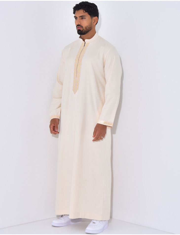 Qamis à fermeture éclaire