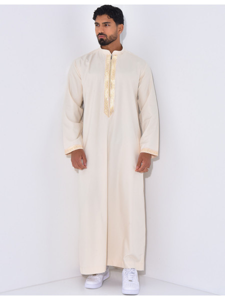 Qamis à fermeture éclaire