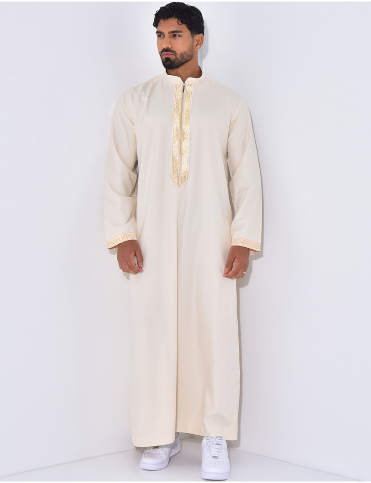 Qamis à fermeture éclaire