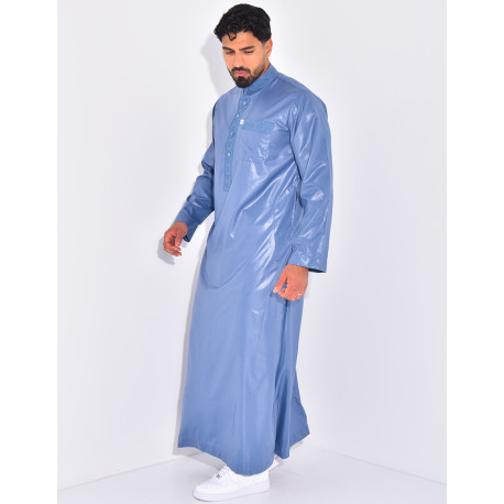 Ensemble de qamis à coutures contrastantes