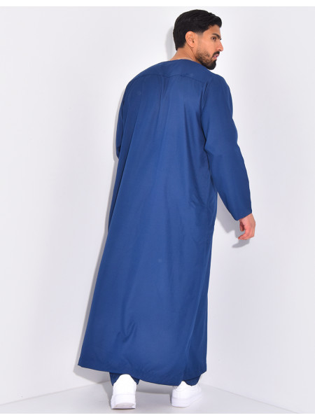 Ensemble de qamis à coutures contrastantes