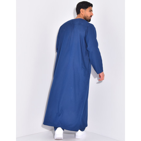 Ensemble de qamis à coutures contrastantes