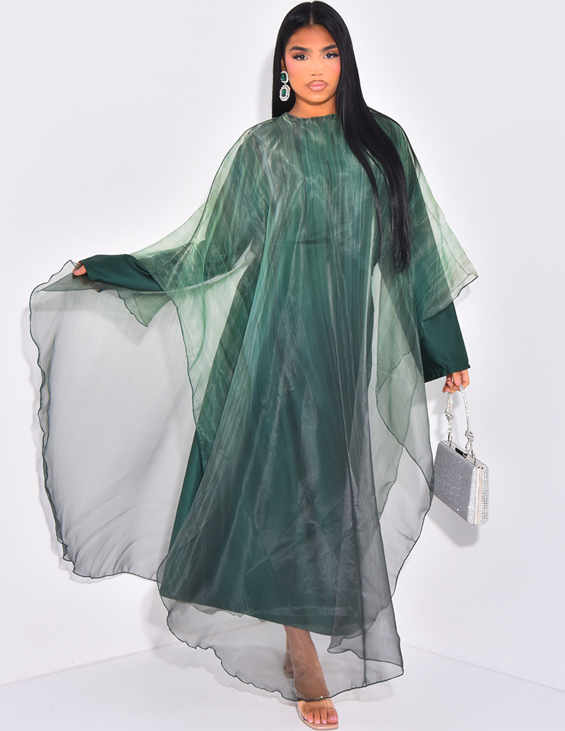 Abaya à sous robe en satin...