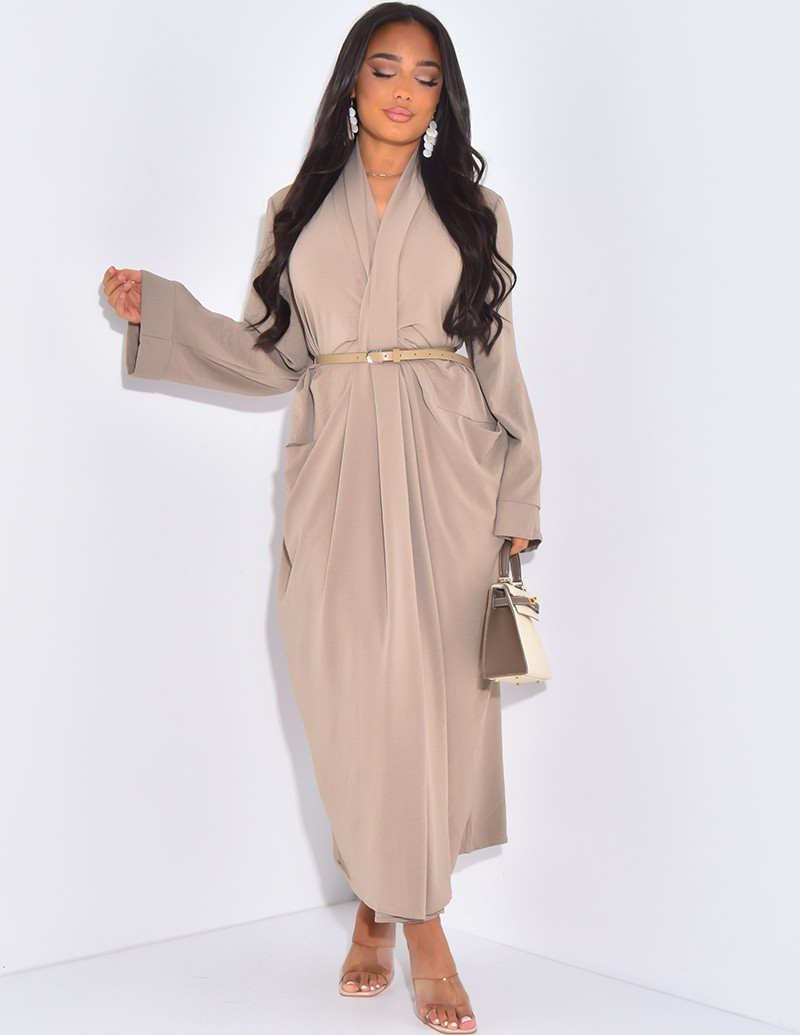 Wickelhemdkleid mit...