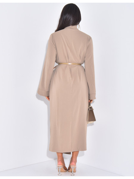 Wickelhemdkleid mit Taillengürtel