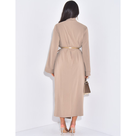 Wickelhemdkleid mit Taillengürtel