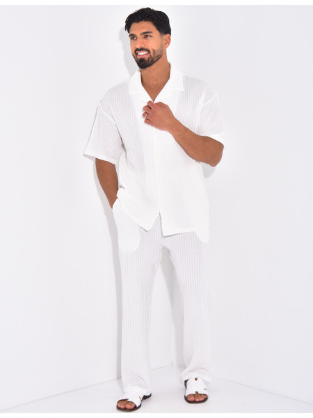 Ensemble texturé pantalon et chemise