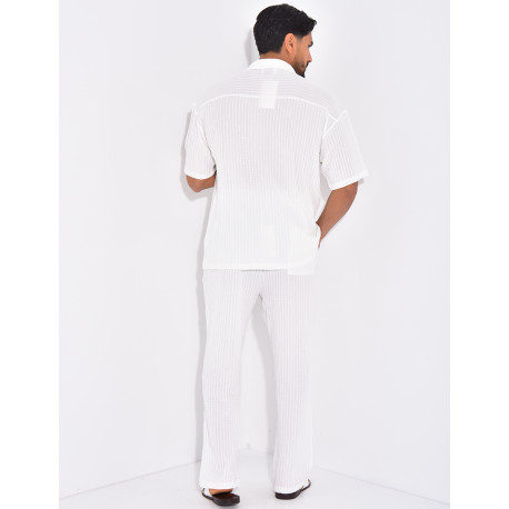 Ensemble texturé pantalon et chemise