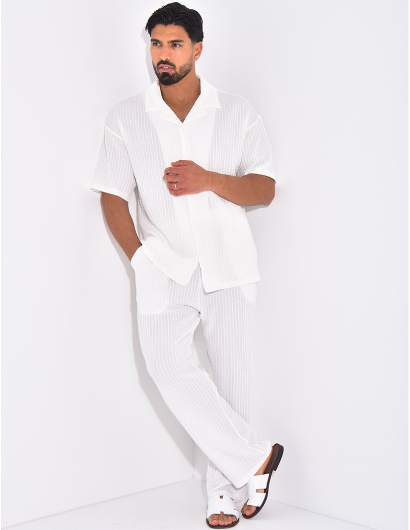 Ensemble texturé pantalon...