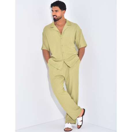 Ensemble texturé pantalon et chemise
