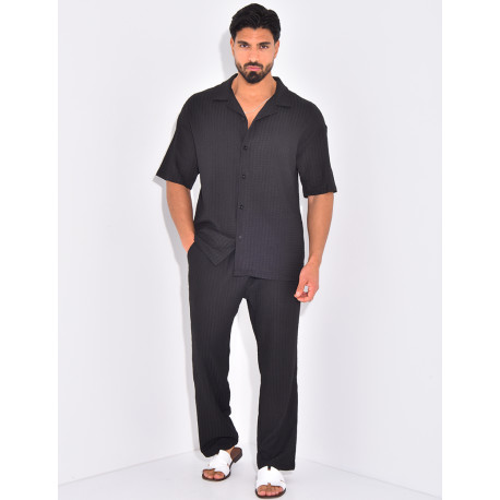 Ensemble texturé pantalon et chemise