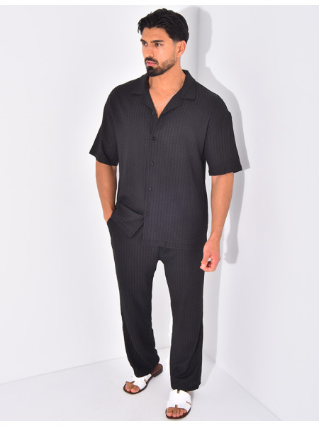 Ensemble texturé pantalon et chemise