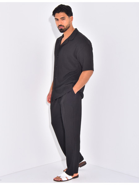 Ensemble texturé pantalon et chemise