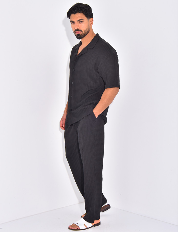 Ensemble texturé pantalon et chemise