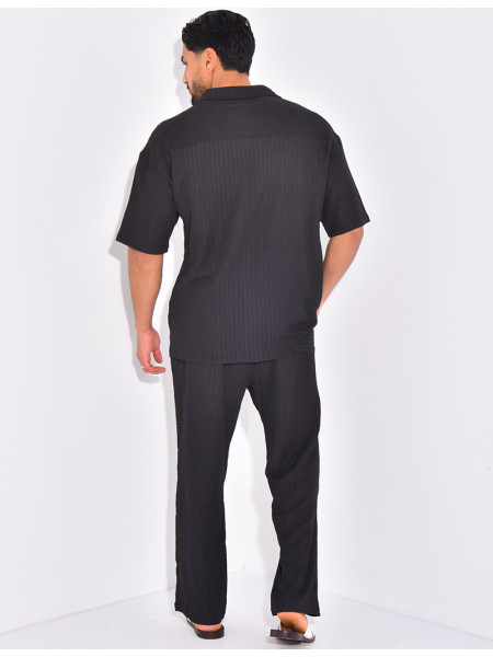 Ensemble texturé pantalon et chemise