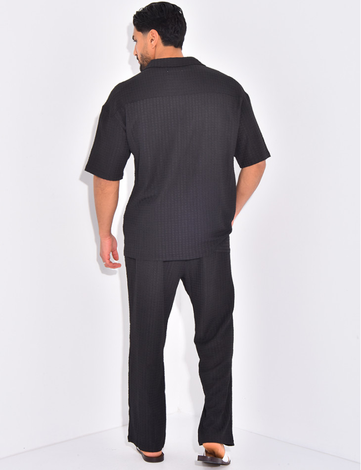 Ensemble texturé pantalon et chemise