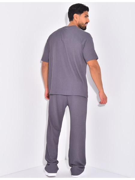 Ensemble texturé pantalon et t-shirt