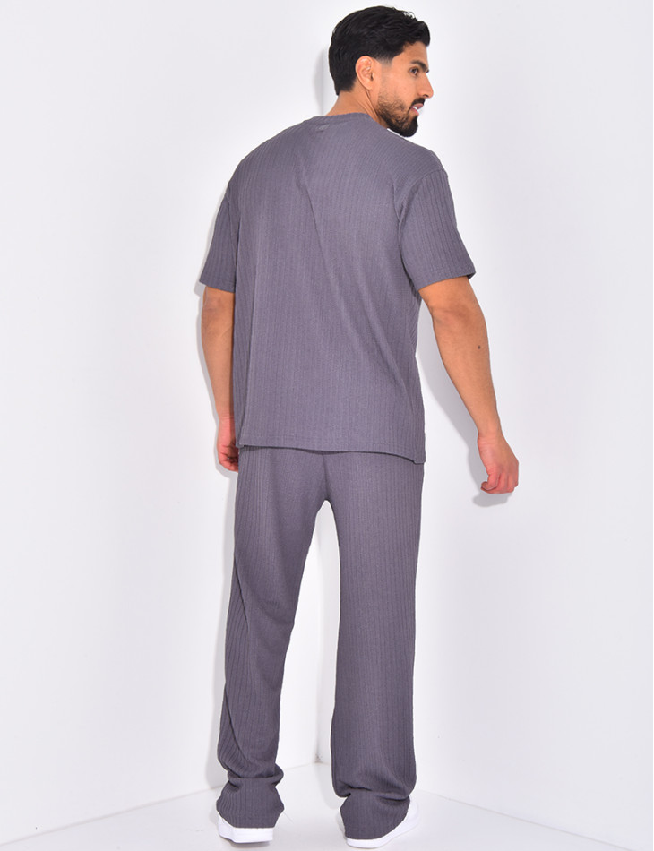 Ensemble texturé pantalon et t-shirt