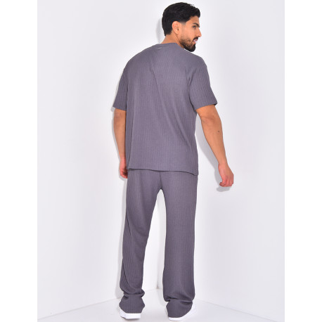 Ensemble texturé pantalon et t-shirt