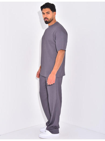 Ensemble texturé pantalon et t-shirt