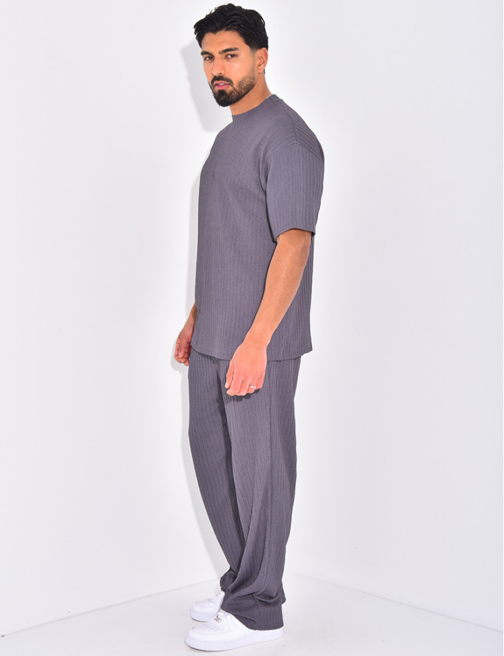 Ensemble texturé pantalon et t-shirt