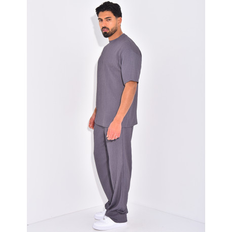 Ensemble texturé pantalon et t-shirt