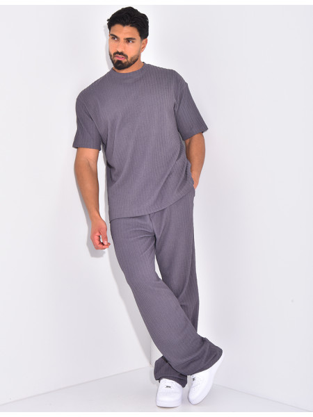 Ensemble texturé pantalon et t-shirt