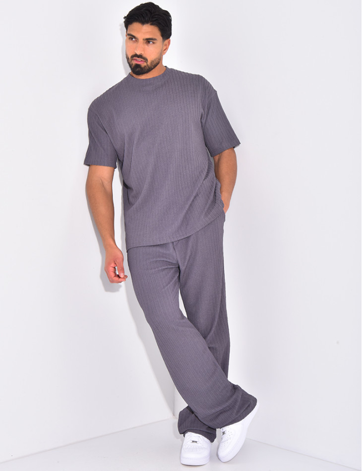 Ensemble texturé pantalon et t-shirt