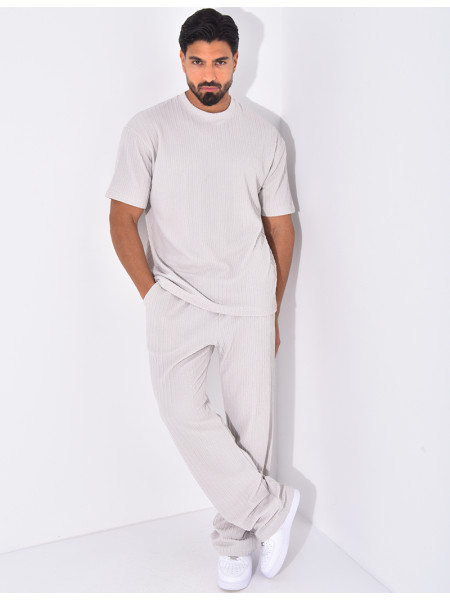 Ensemble texturé pantalon et t-shirt